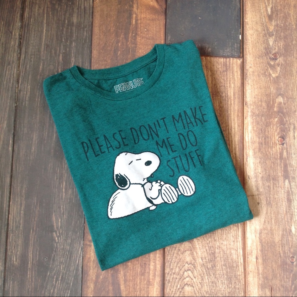 Peanuts Snoopy "Please Don't Make Me Do Stuff"✨M - Picture 1 of 4
